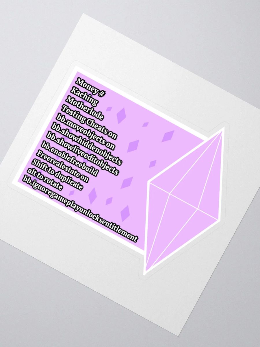 Sims Cheats Sticker - Purple product image (3)