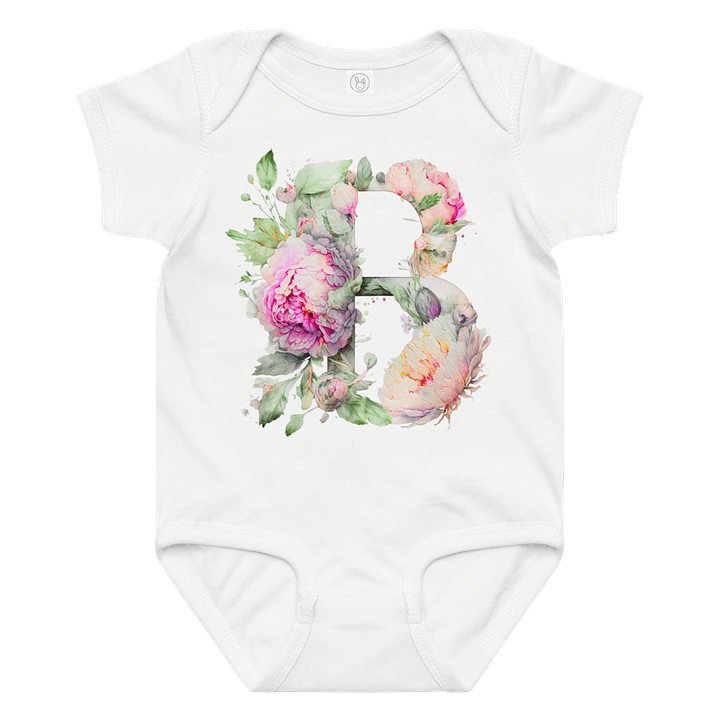 Floral Letter B Baby Bodysuit product image (1)