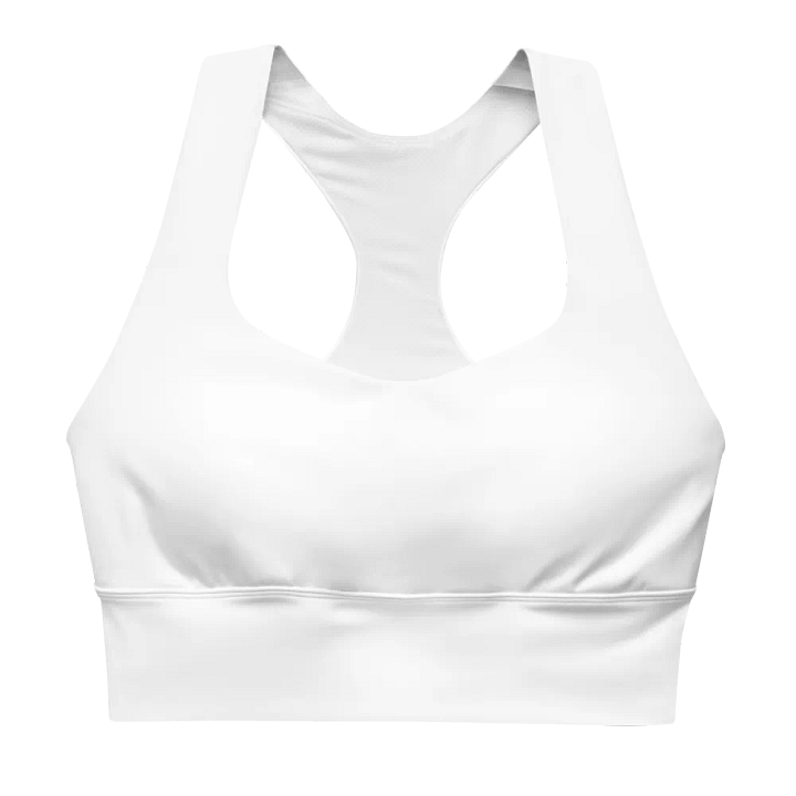 Zenith Women's White Eco-Friendly Longline Sports Bra product image (1)