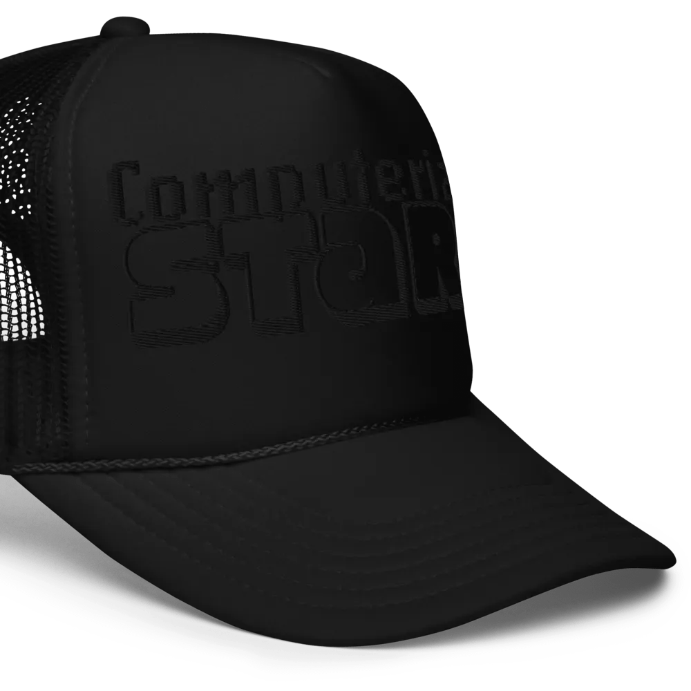 Computerized Start™ Black Monochrome Embroidered Trucker Hat product image (5)