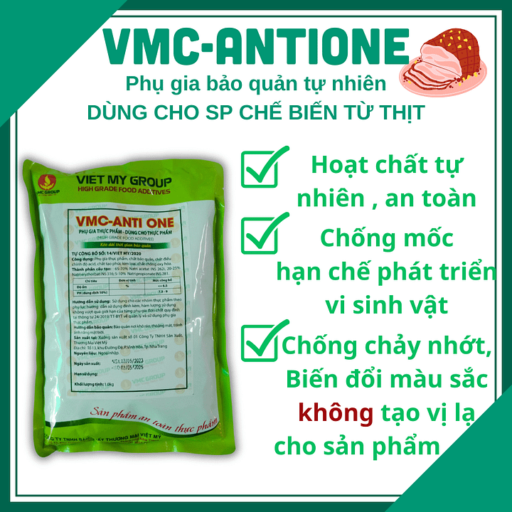 VMC ANTI ONE BẢO QUẢN giò chả, xúc xích, nem chua được cấp phép dùng product image (1)