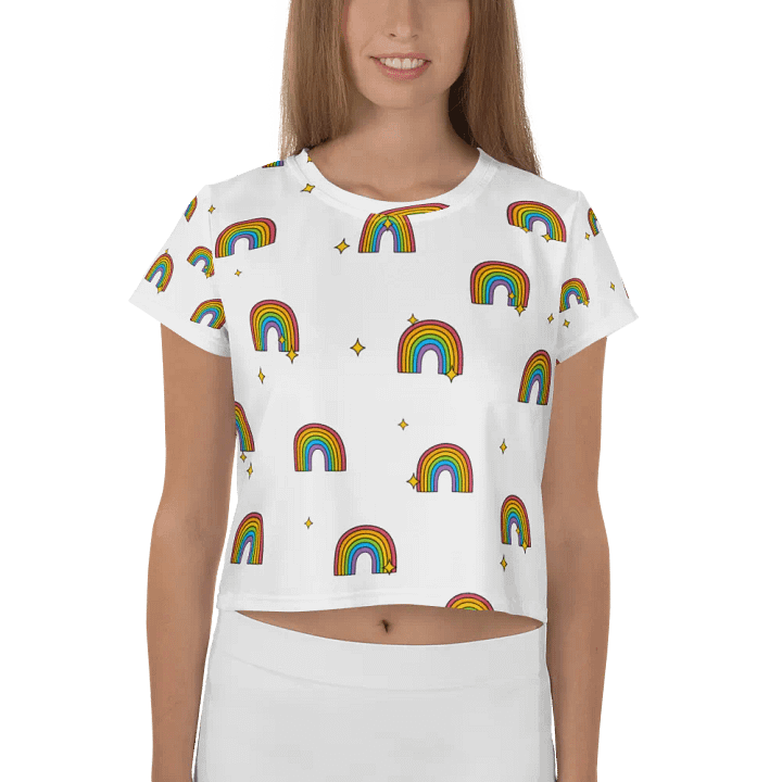 Rainbow Dreams All-Over Crop Tee product image (1)