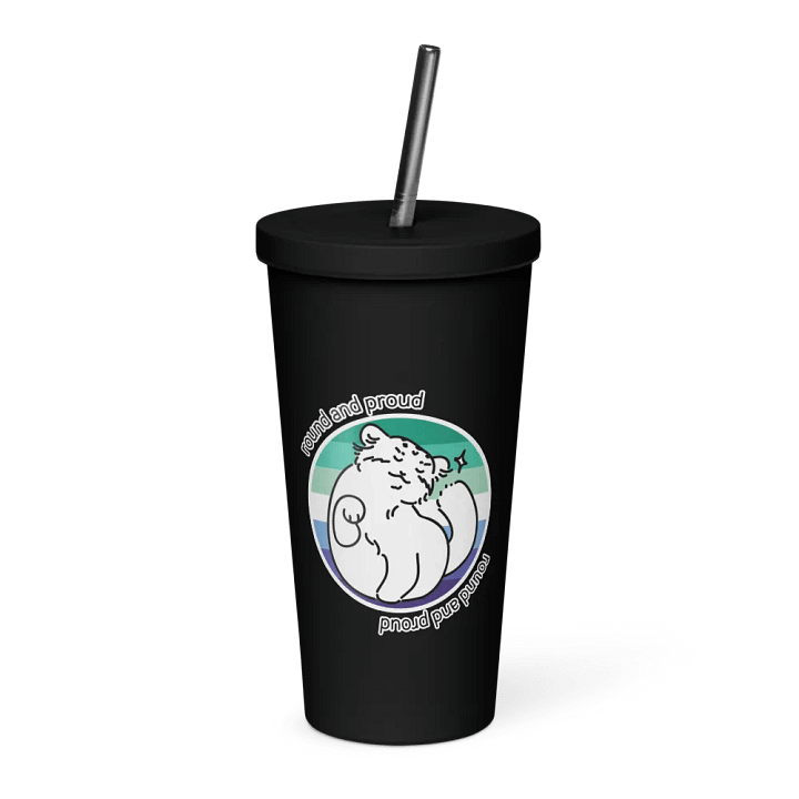 Round and Proud Manul Pride Gay MLM Version - Insulated Tumbler product image (1)