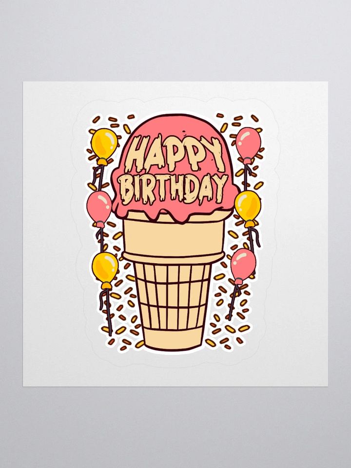 Happy Birthday (Ice Cream Cone) Sticker product image (1)