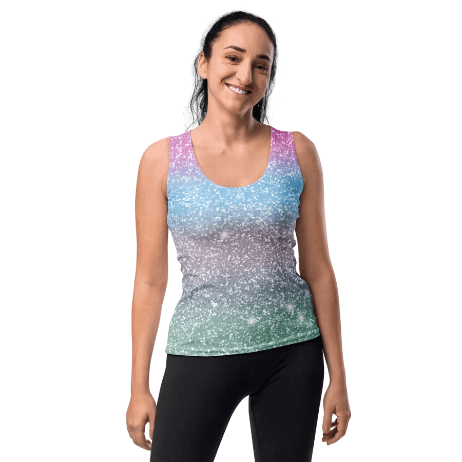Glitter Unicorn Texture Design Tank Top (6) product image (10)