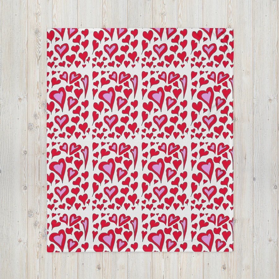 Hearts Drawing Throw Blanket product image (16)