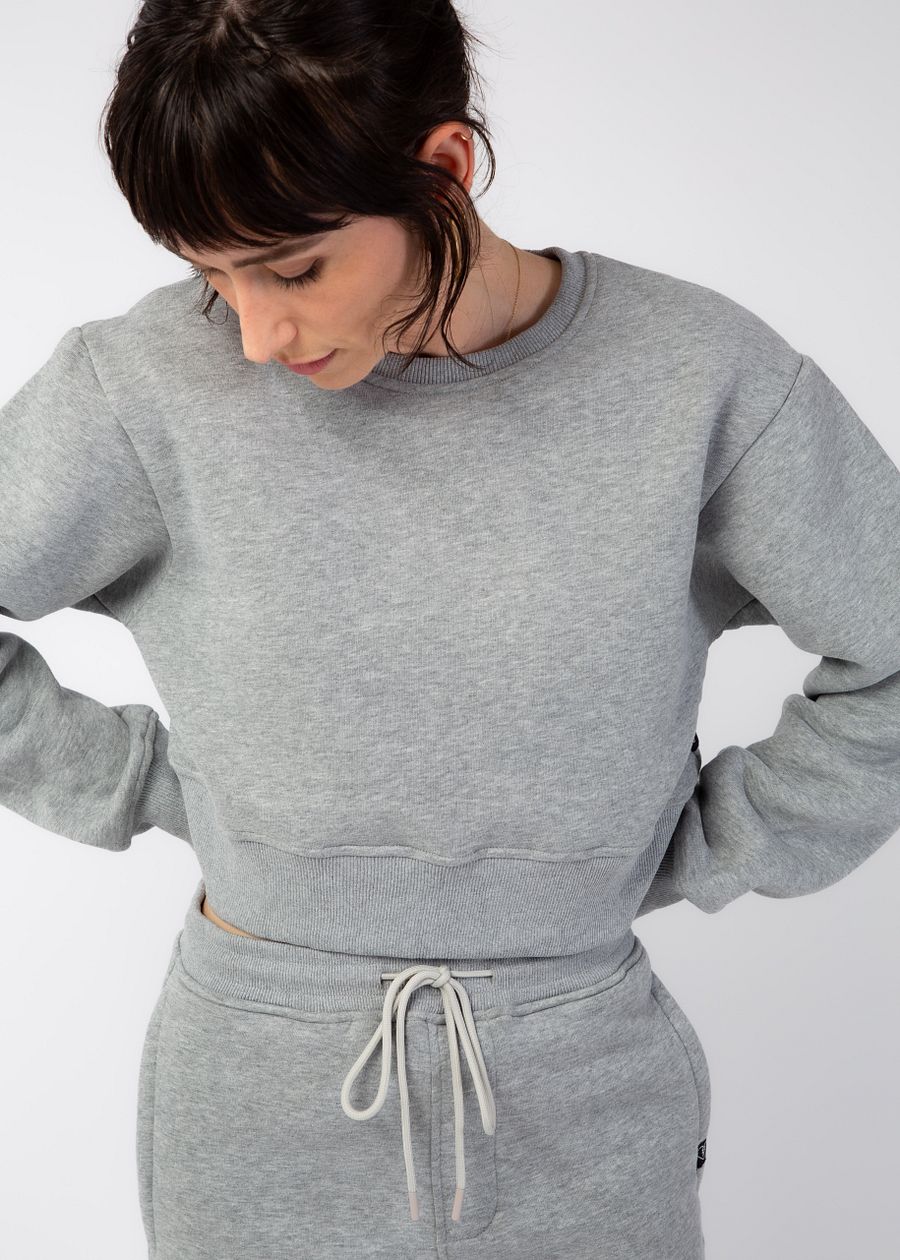 Heathered Fog Cropped Crewneck product image (2)