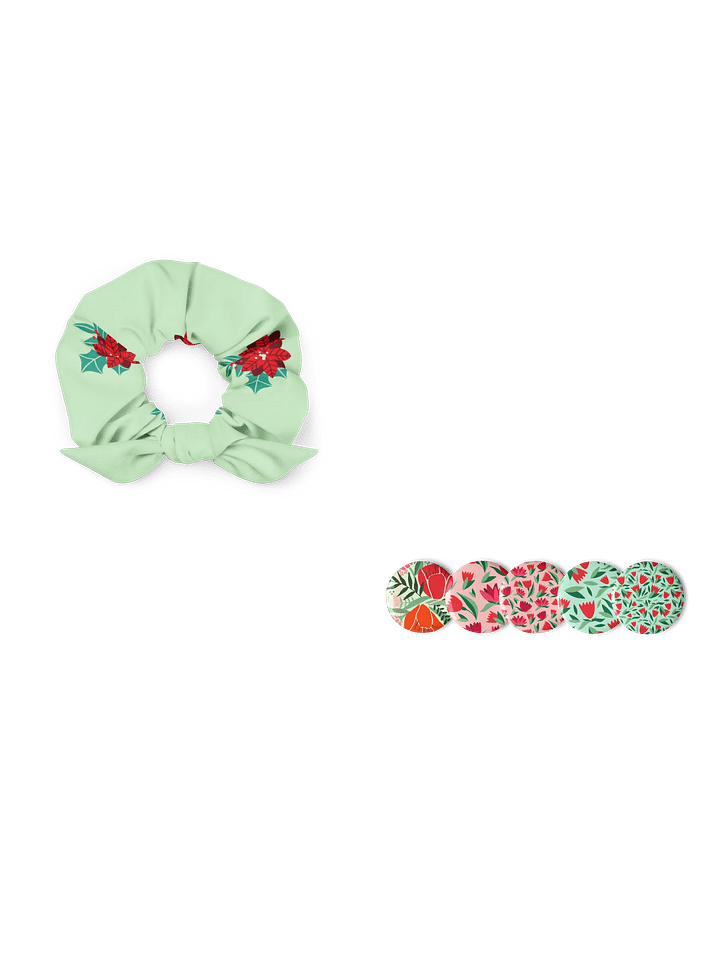 Floral Fantasy Pin + Blossoming Beauty Scrunchie Bundle | Cute Aesthetic Gift Set product image (1)