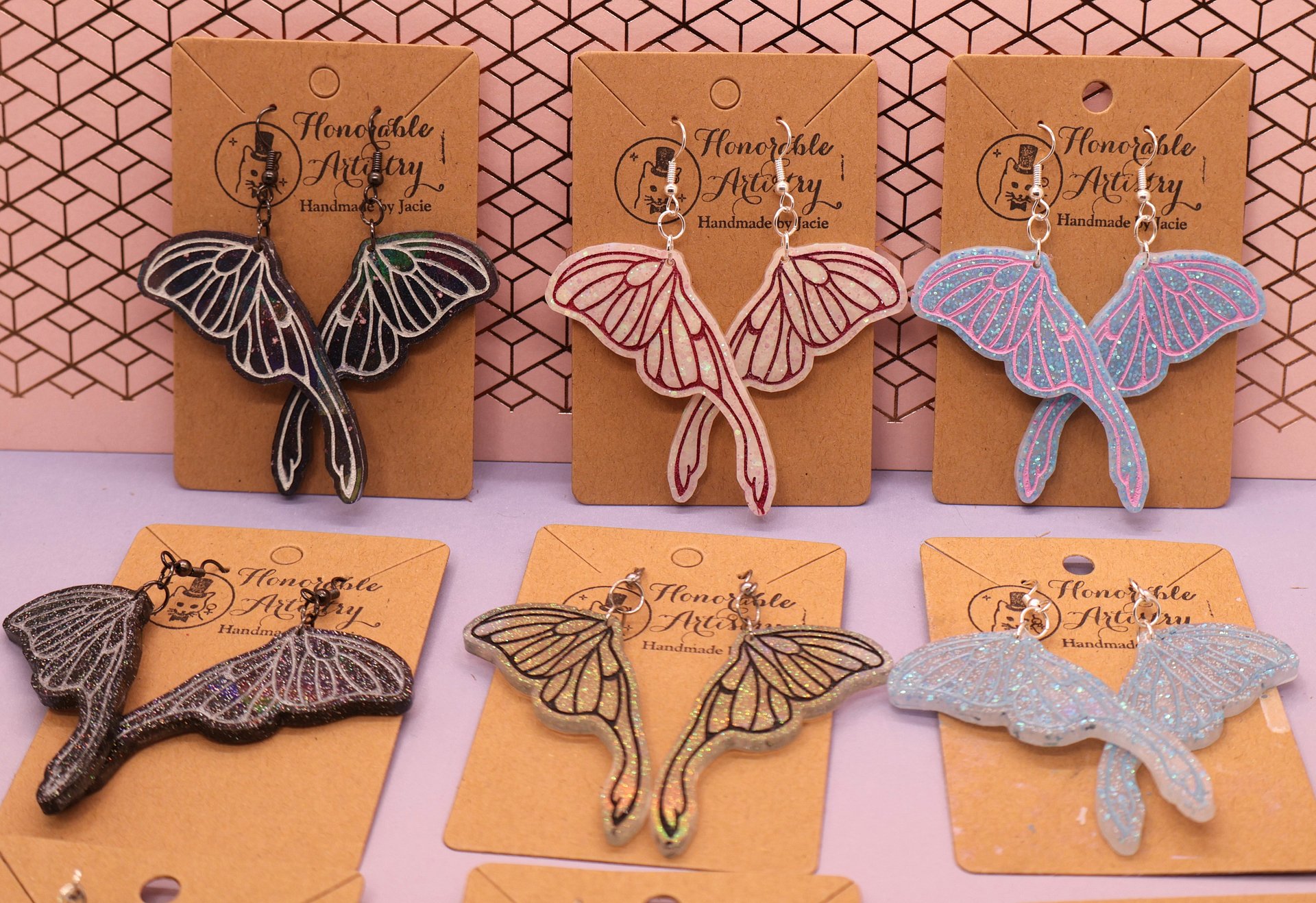 Holographic Fairy Wing Earrings Version 2 product image (2)
