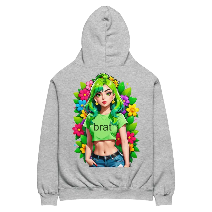 Brat - Premium Hoodie (Athletic Heather) Brat Life - v2 (Back Printed Design) product image (3)
