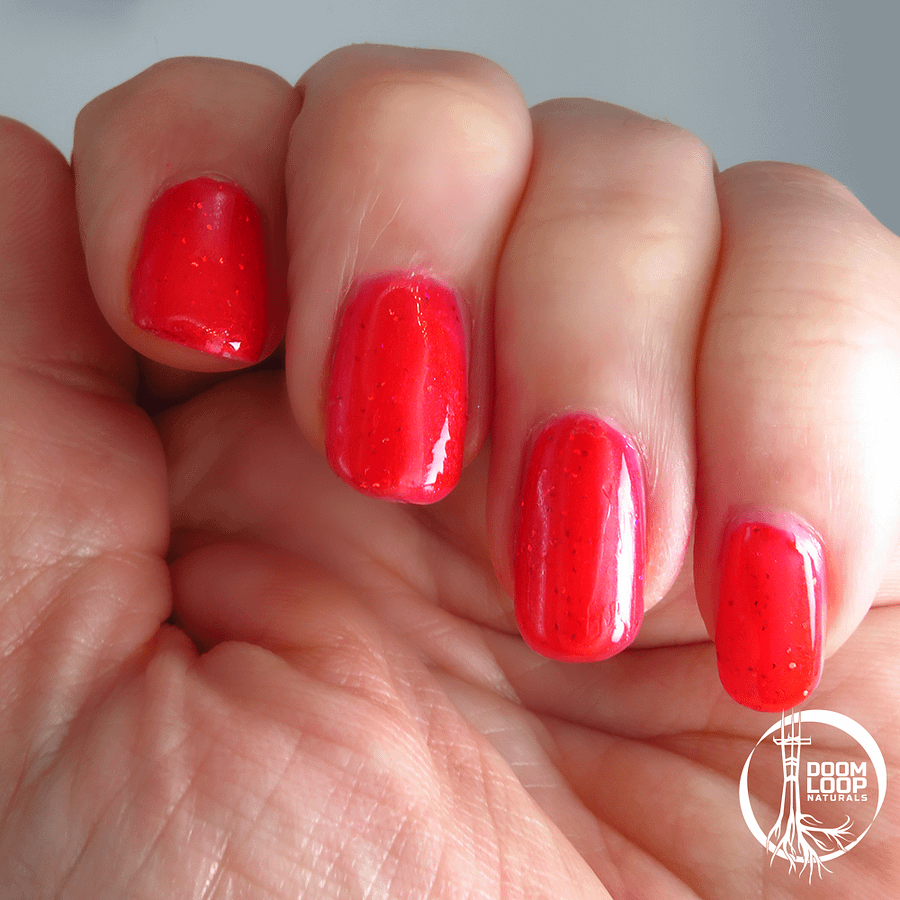 RED BELONGS TO US - Jelly Red Shimmery Glitter Nail Polish product image (5)