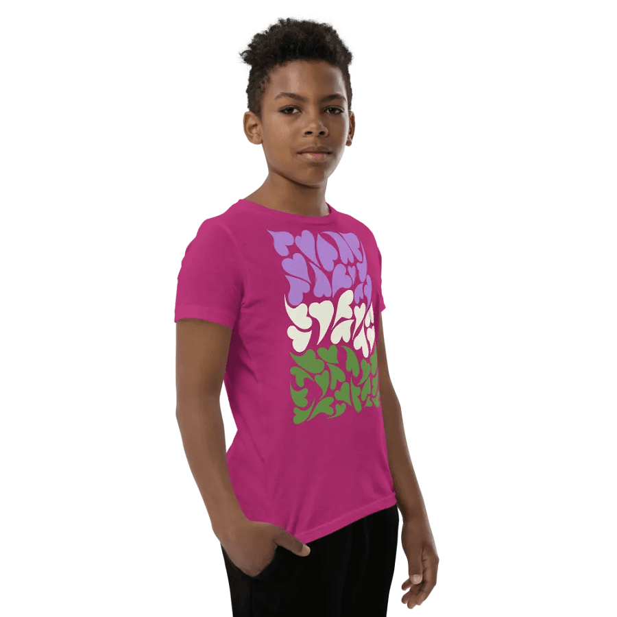 Nestled PRIDE Genderqueer T-shirt (Youth) product image (25)