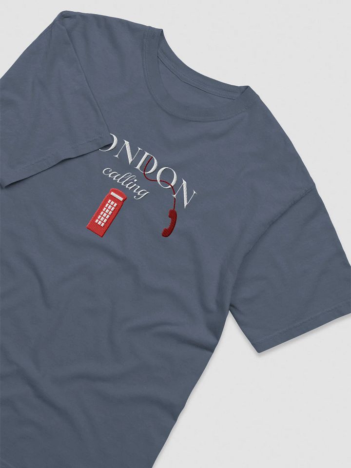 London Calling Red Telephone Box Embroidery Tee product image (1)