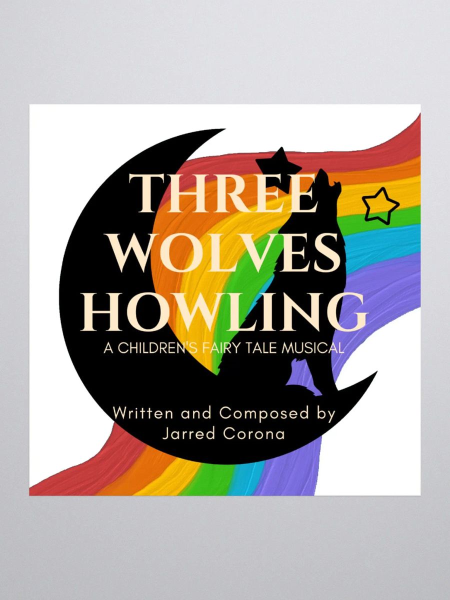 Three Wolves Howling Stickers 1 product image (1)