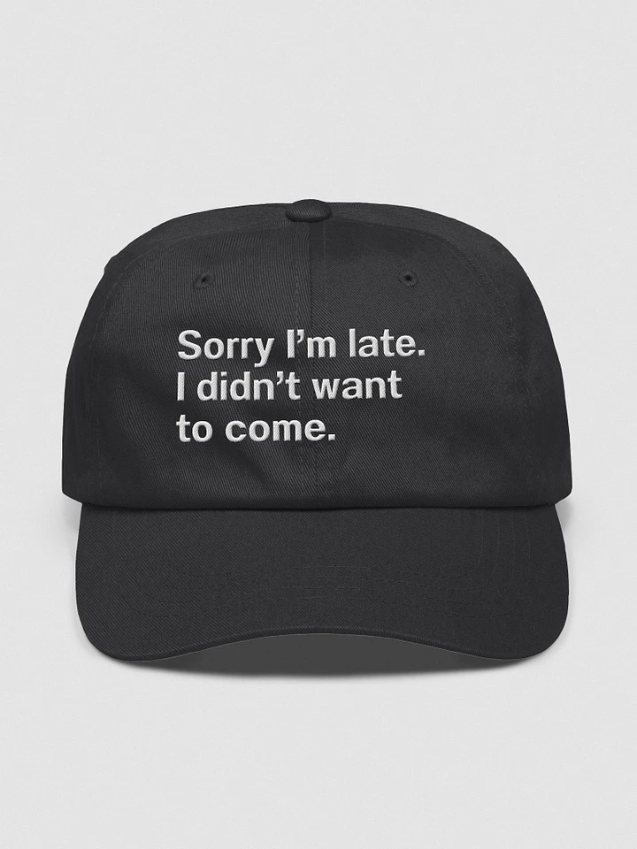 Sorry I'm late. I didn't want to come. Hat product image (2)