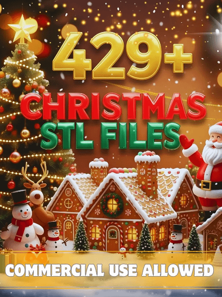 Christmas STL Mega Pack - 429+ 3D Printable Models (Santa,Reindeer,Decorations...) product image (1)