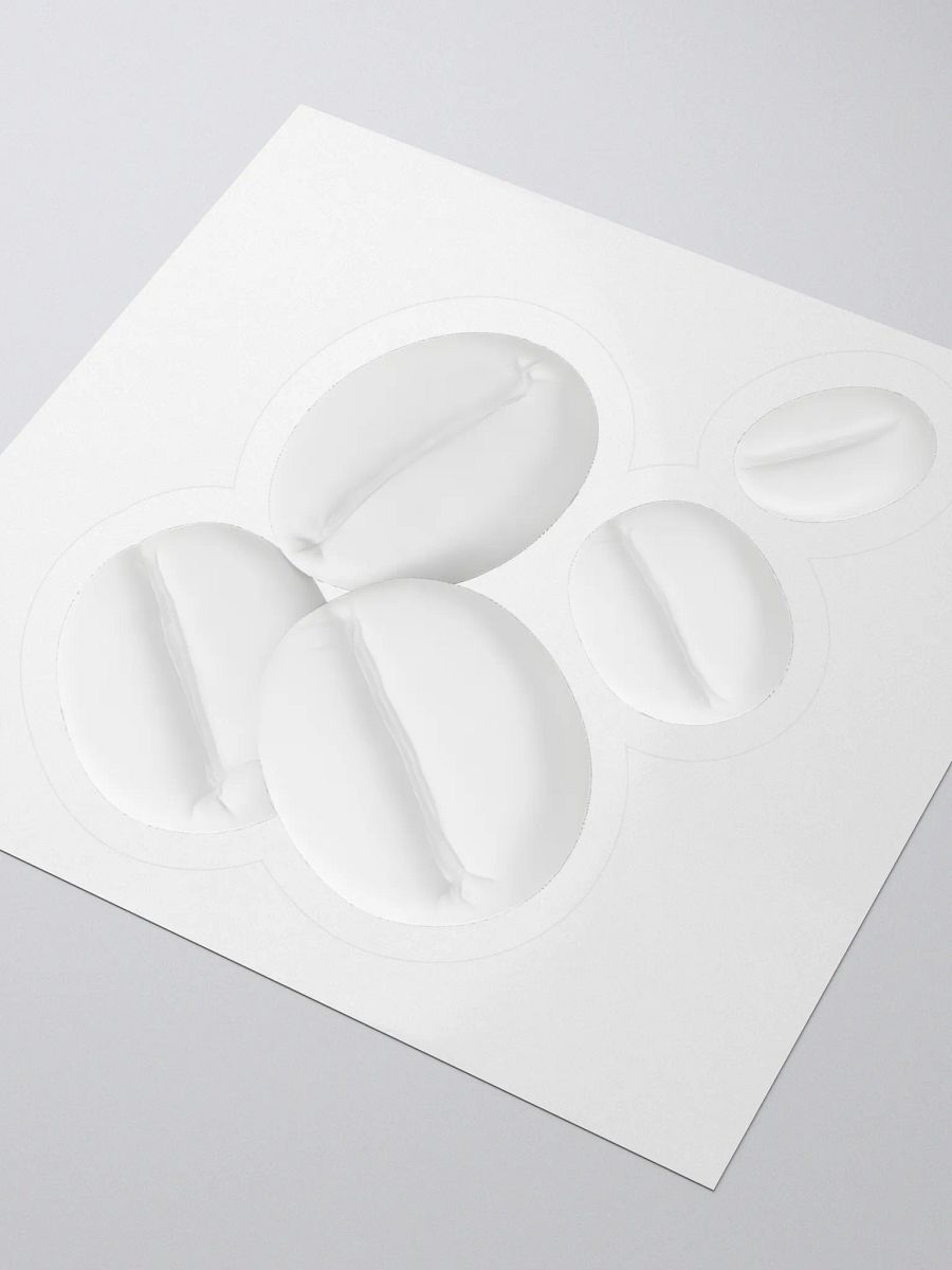 They Are Coffee Beans I Swear! White Coffee Bean Sticker product image (3)