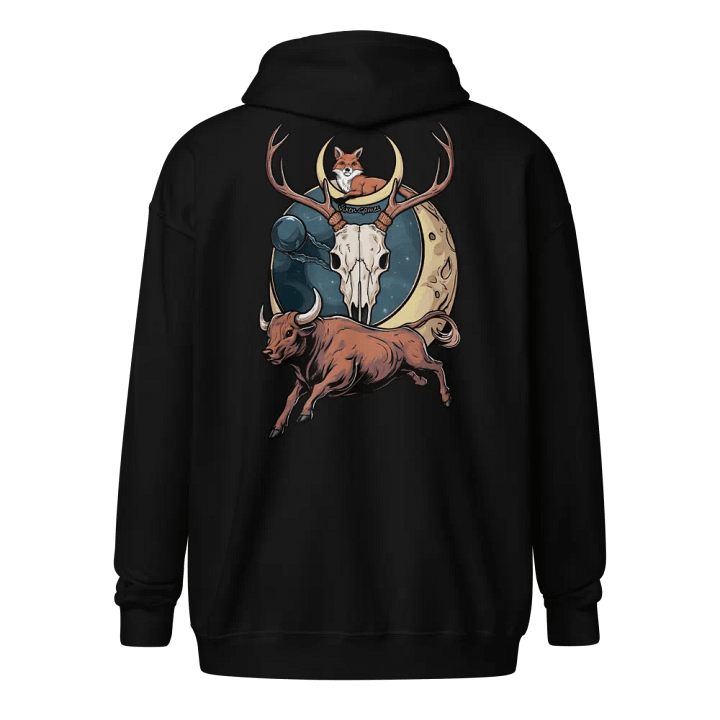 Two Moons Vixen Stag and Bull Fantasy Zippy Hoodie product image (5)
