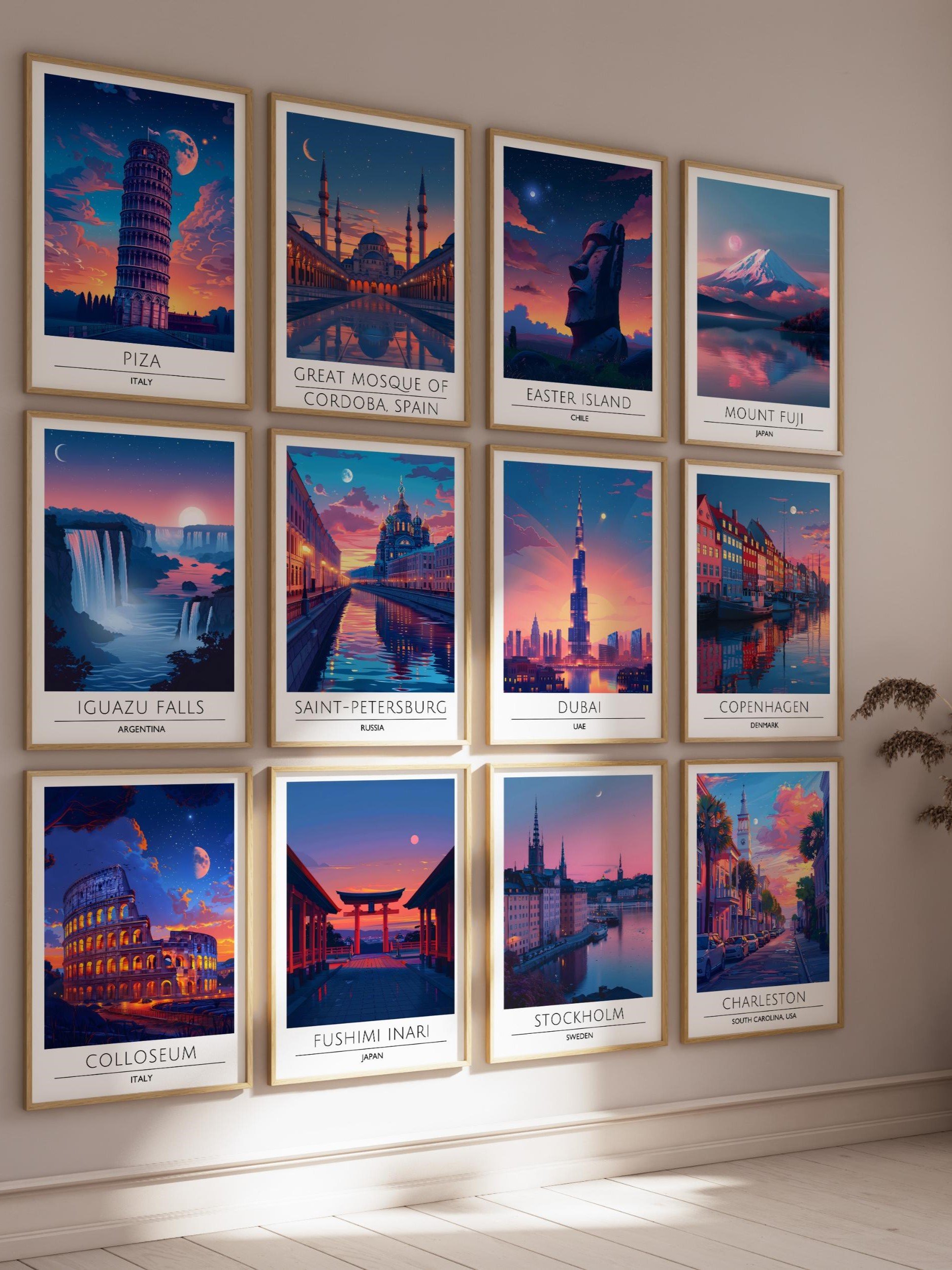 1250 Travel Poster Retro Aesthetic Vintage Travel Wall Art product image (6)