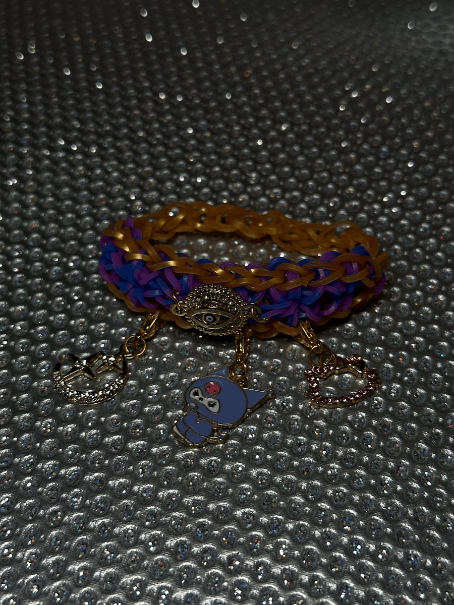 Purple Ninja Evil Eye Elastic Band Bracelet product image (3)