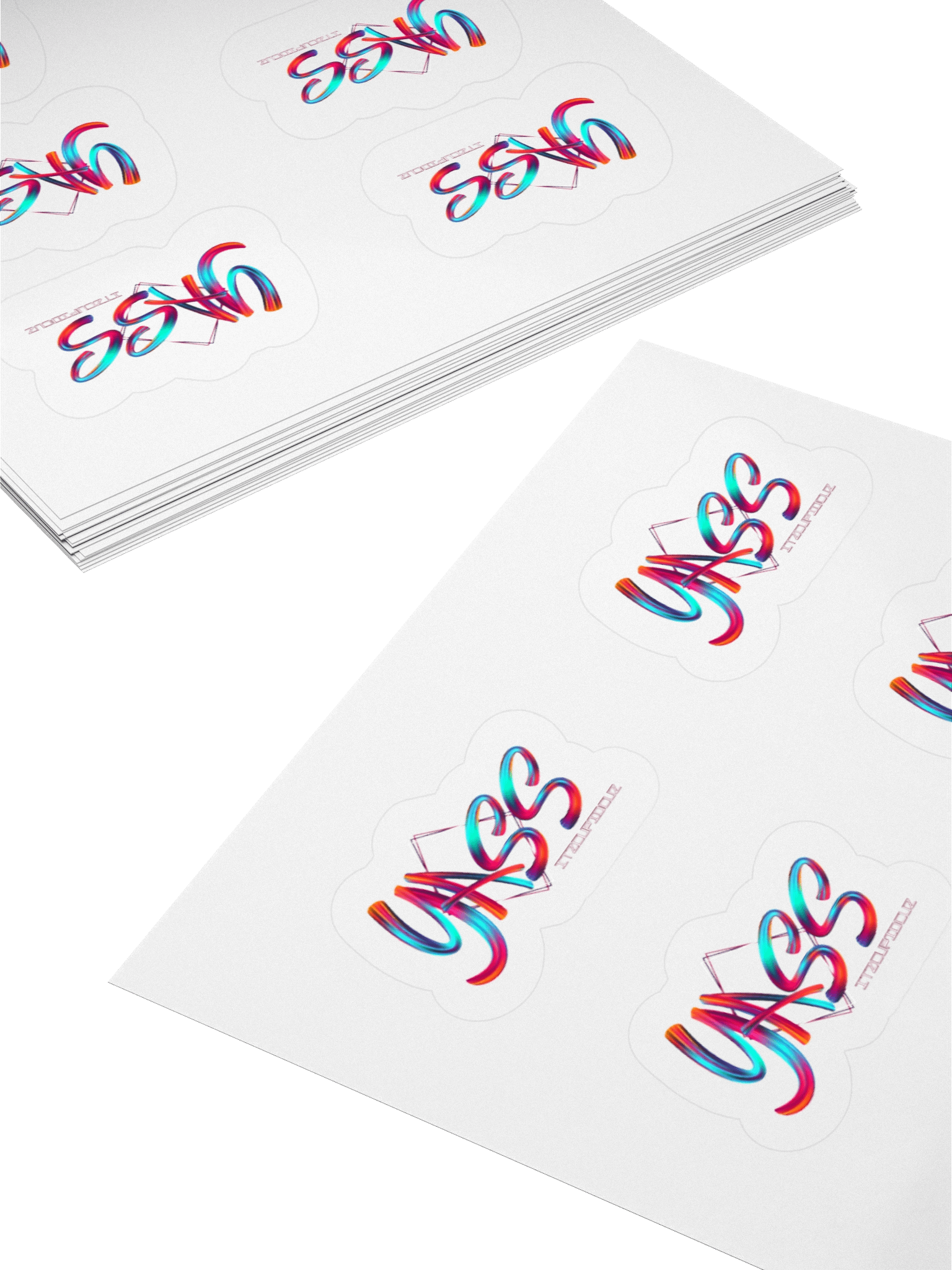 Dynamic Swirl Kiss Cut YASS Stickers product image (11)