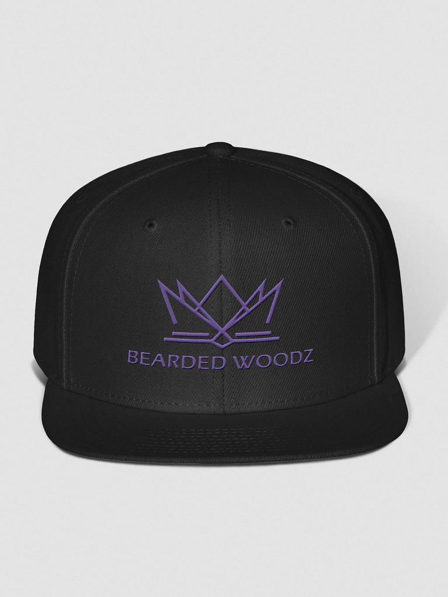 Bearded Woodz Snapback Cap (Purple Embroidery) product image (1)