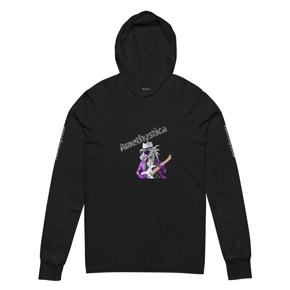 Bella+Canvas Hooded Long Sleeve: Rock On Dragon with Guitar product image (3)