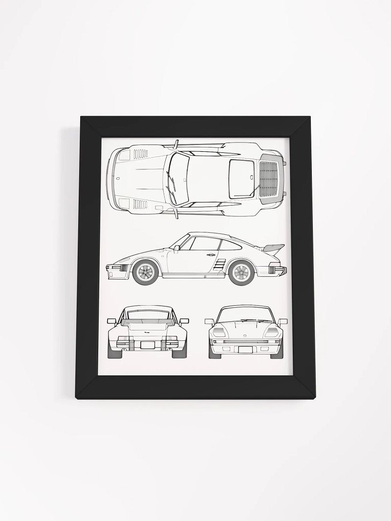 Framed Sports Car Poster