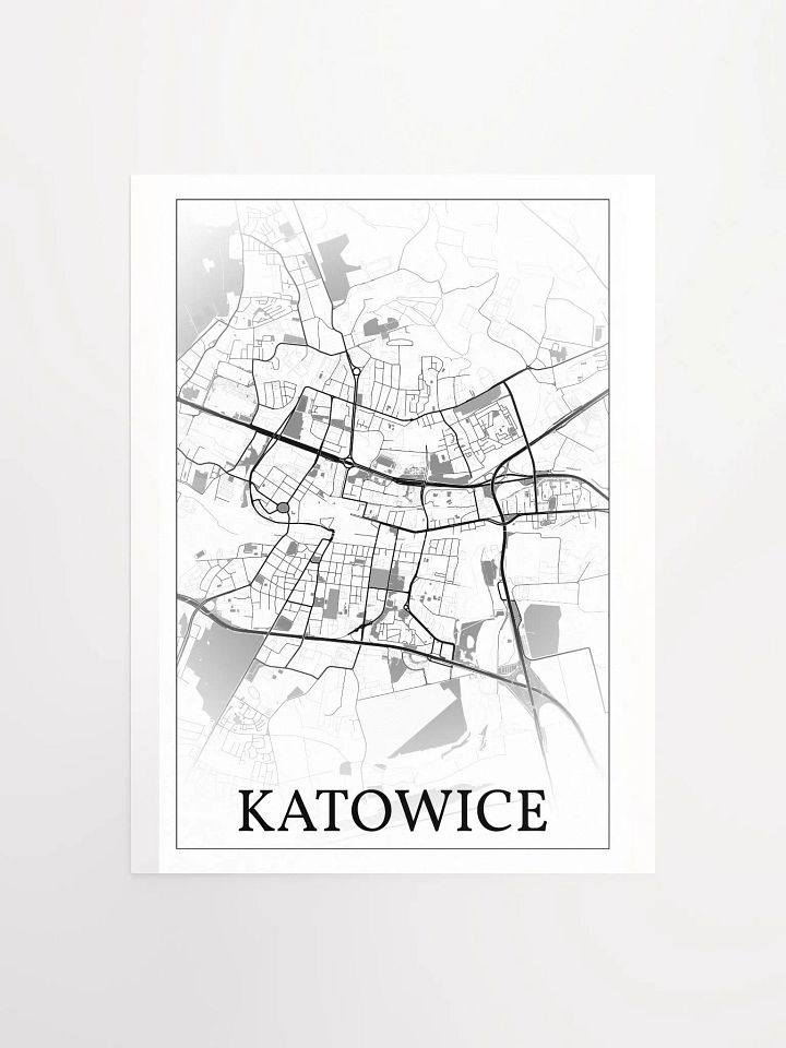 Katowice, Poland, city map print product image (4)