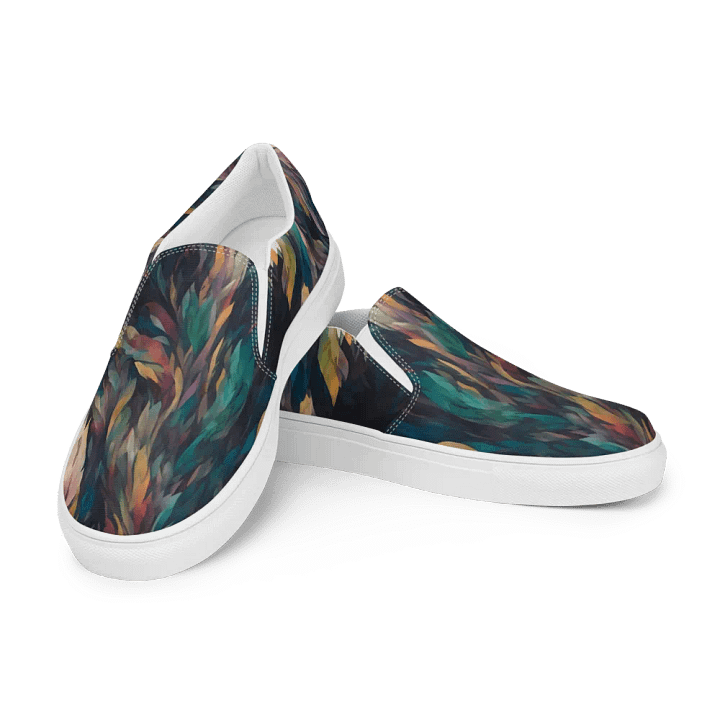 Iridescent Feather Dream Canvas Slip-Ons product image (1)