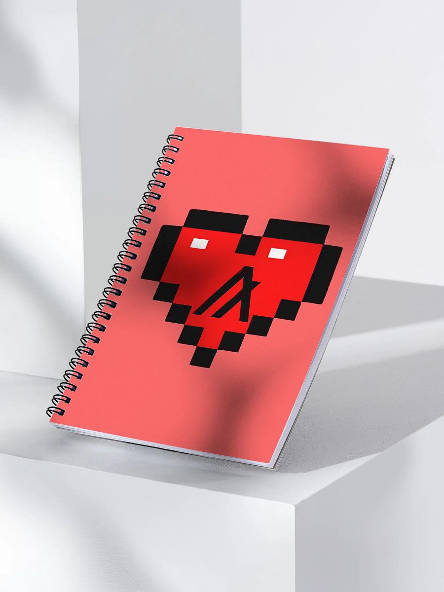Algorand Pixelated Heart Spiral Notebook product image (3)