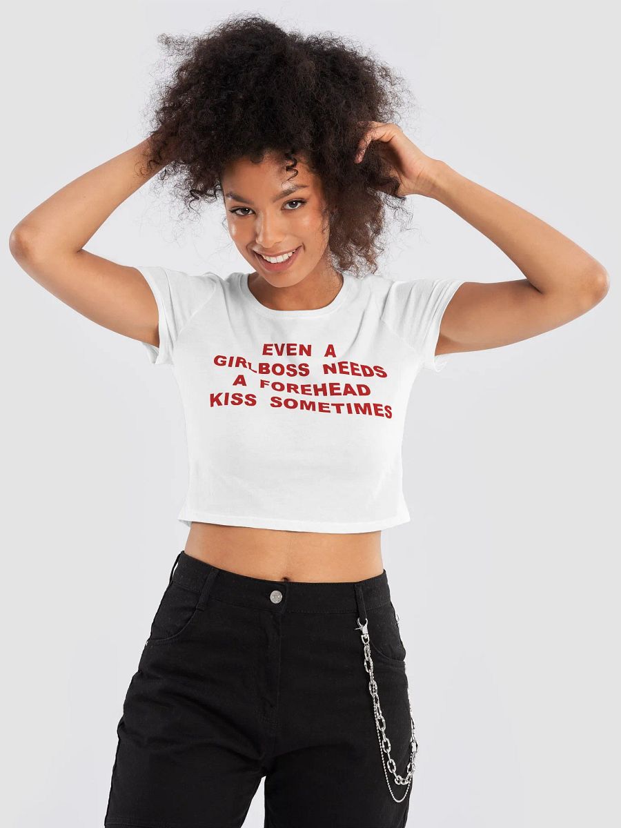 Girlboss Forehead Kiss - Baby Tee product image (9)