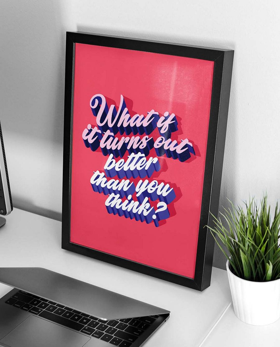 What If it Turns Out Better Than You Think? Quote Affirmation Printable Wall Art Decor - Instant Download product image (3)