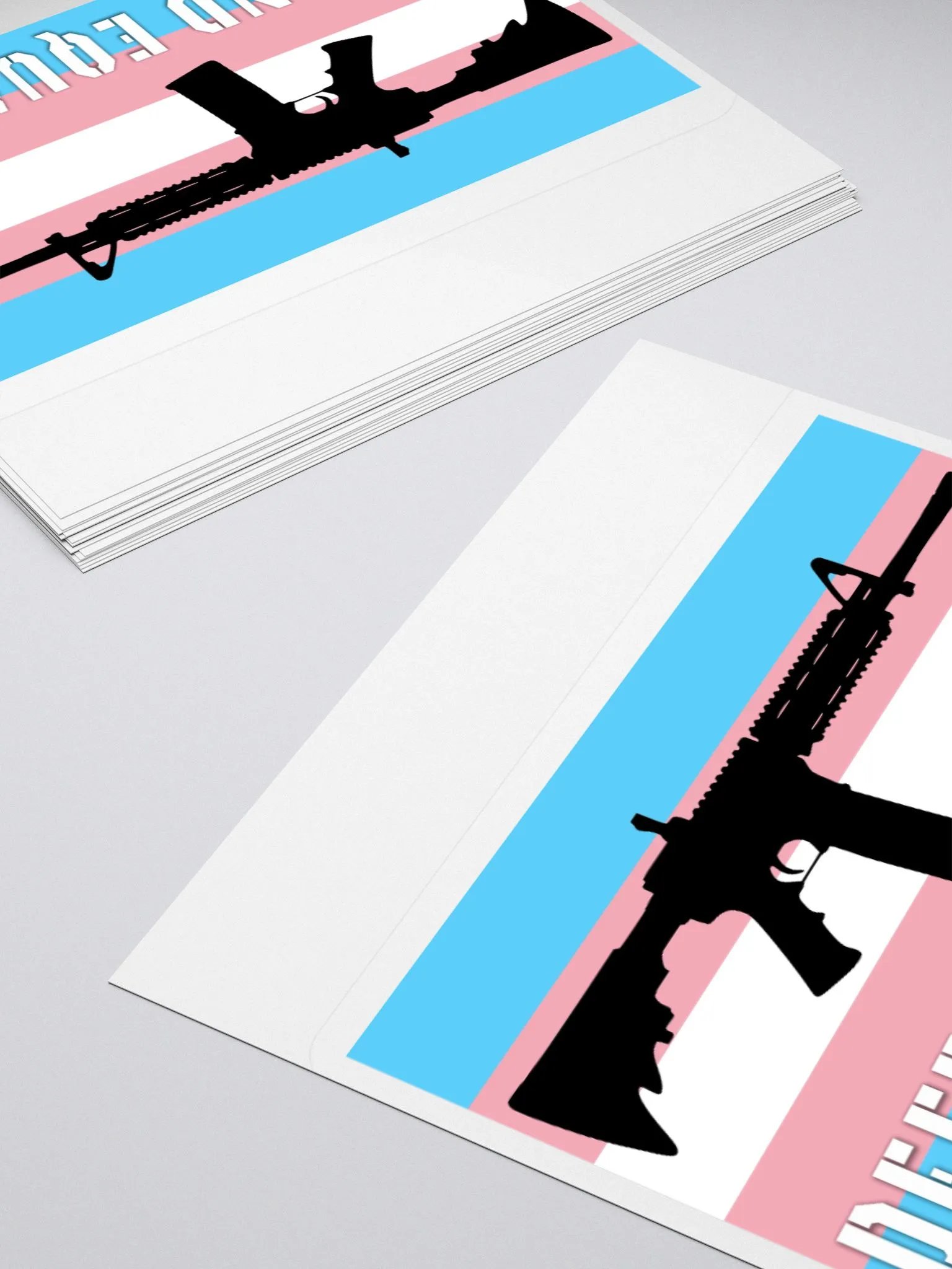 AR-15 Defend Equality Trans Flag Kiss Cut Stickers product image (13)