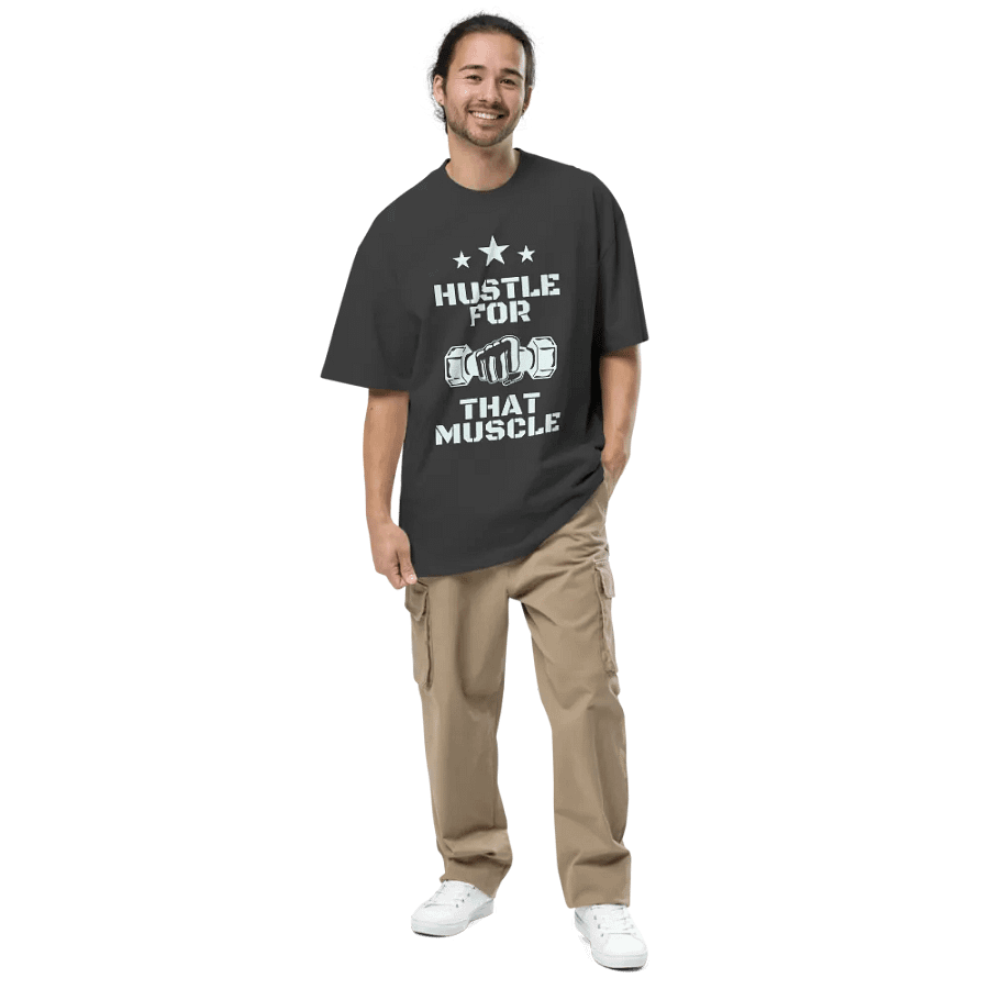 Hustle for that muscle oversized fit t-shirt product image (6)