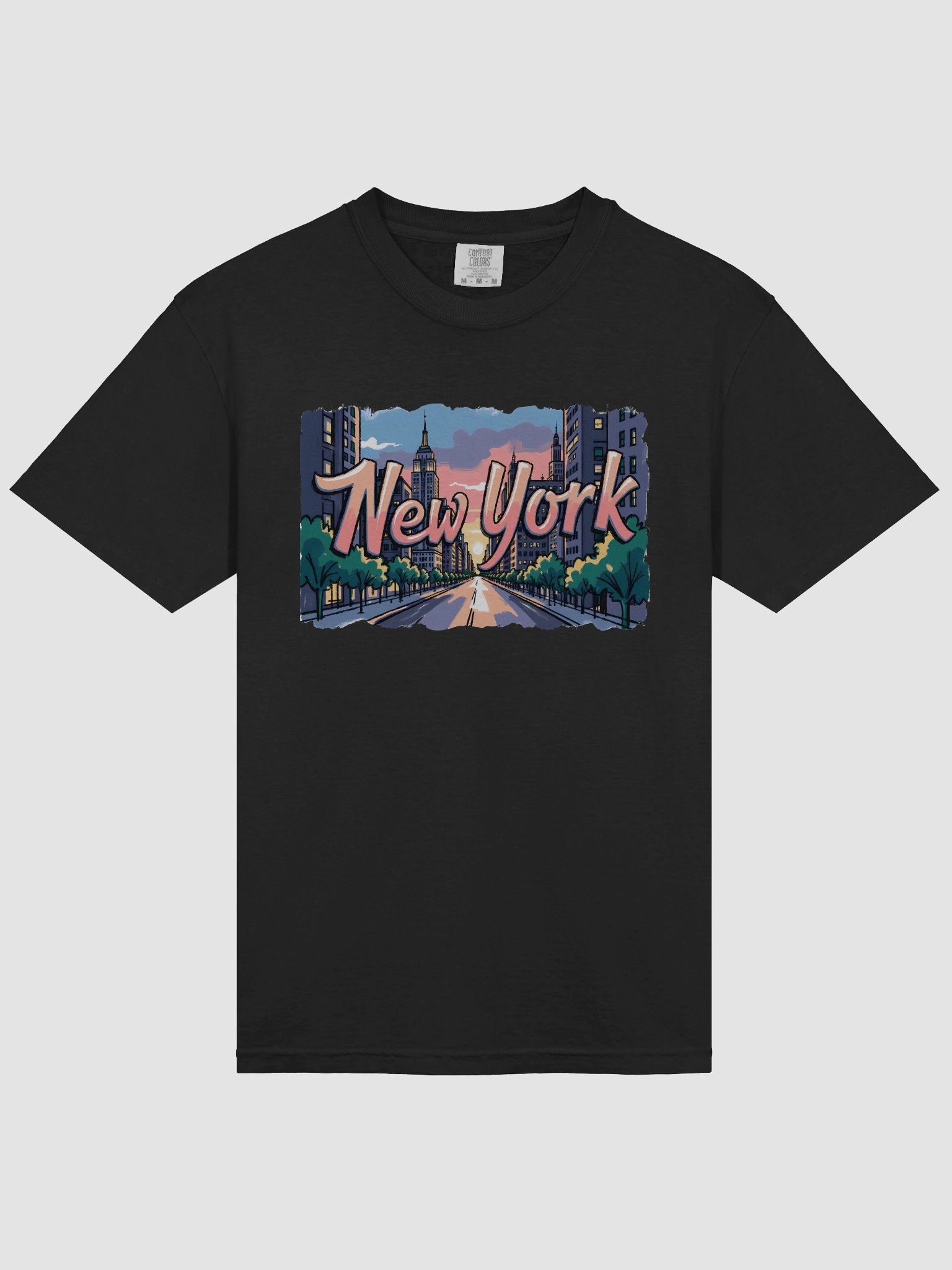 Vibrant New York Street Art Print Heavy weigh T-Shirt product image (31)