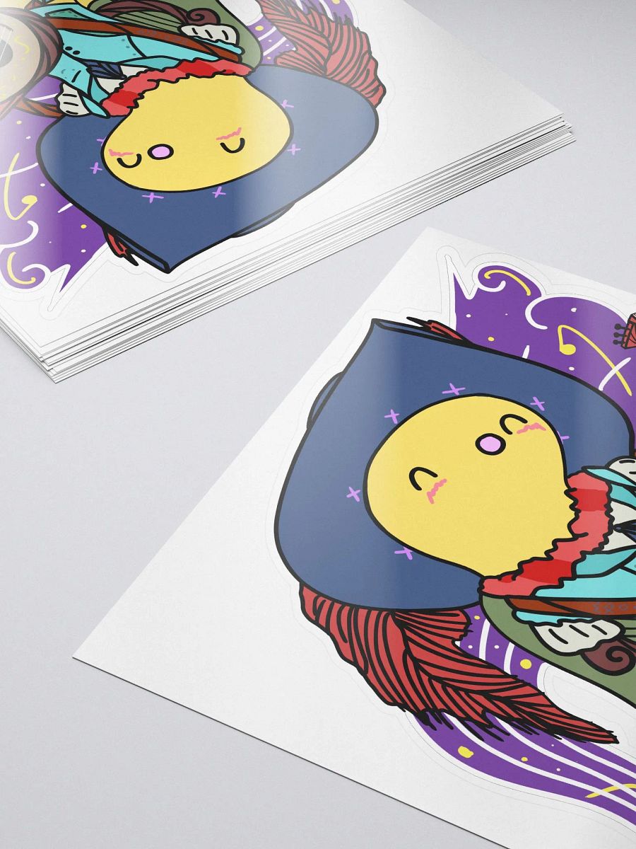 RPG Worm - Bard Class - Kiss Cut Sticker product image (5)