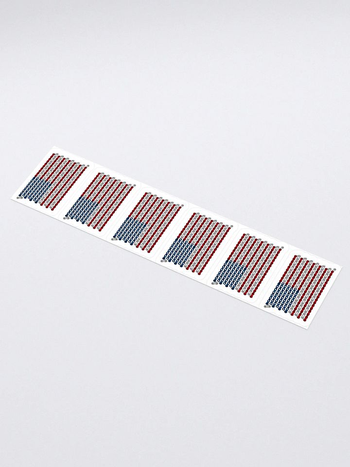 USA 50 States Bike Chain Flag Sticker 6 Pack product image (1)