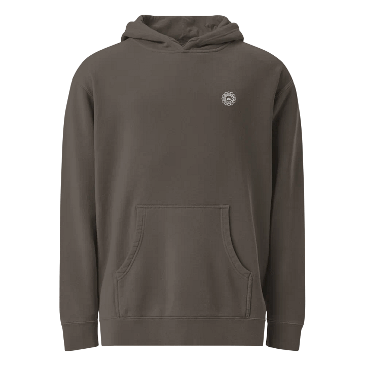 Symmetric Pixelated Mandala Monochrome Hoodie product image (1)