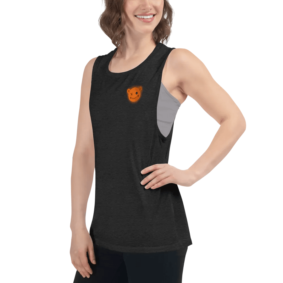 Stitched Teddy Bear Face Muscle Tank product image (6)