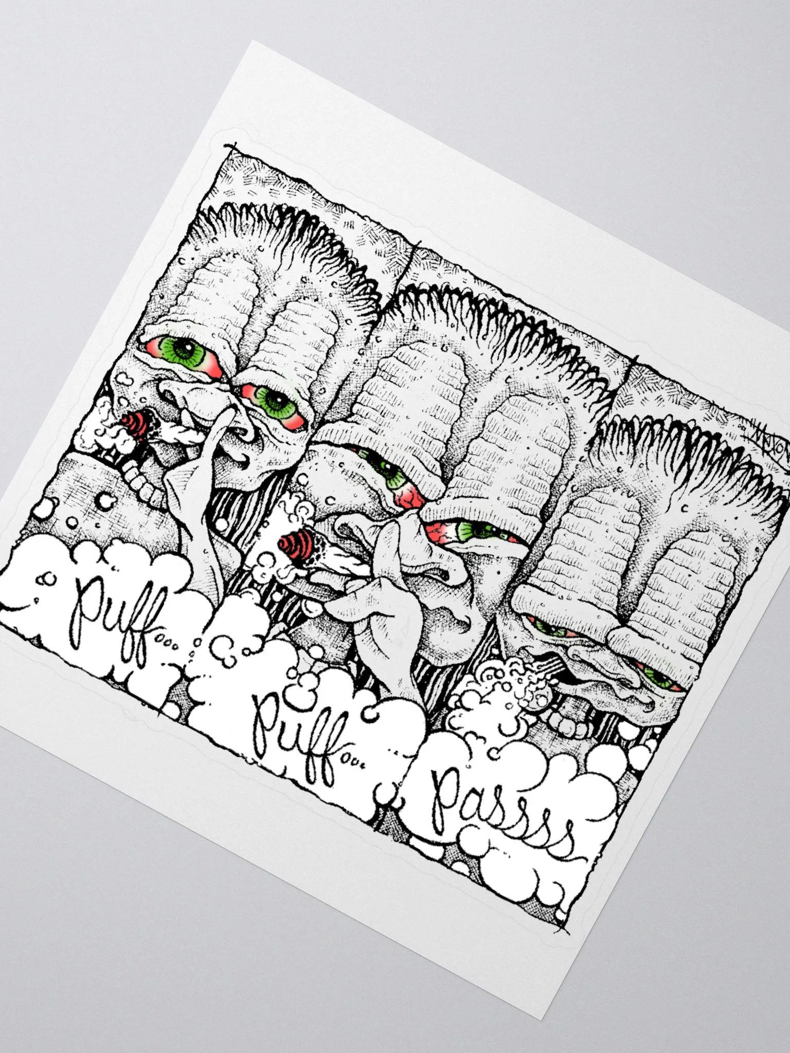 Puff, Puff, Pass Kiss Cut Sticker product image (2)