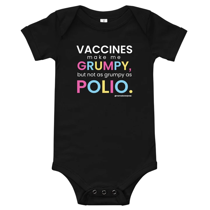 Polio Baby Onesie - Black product image (1)