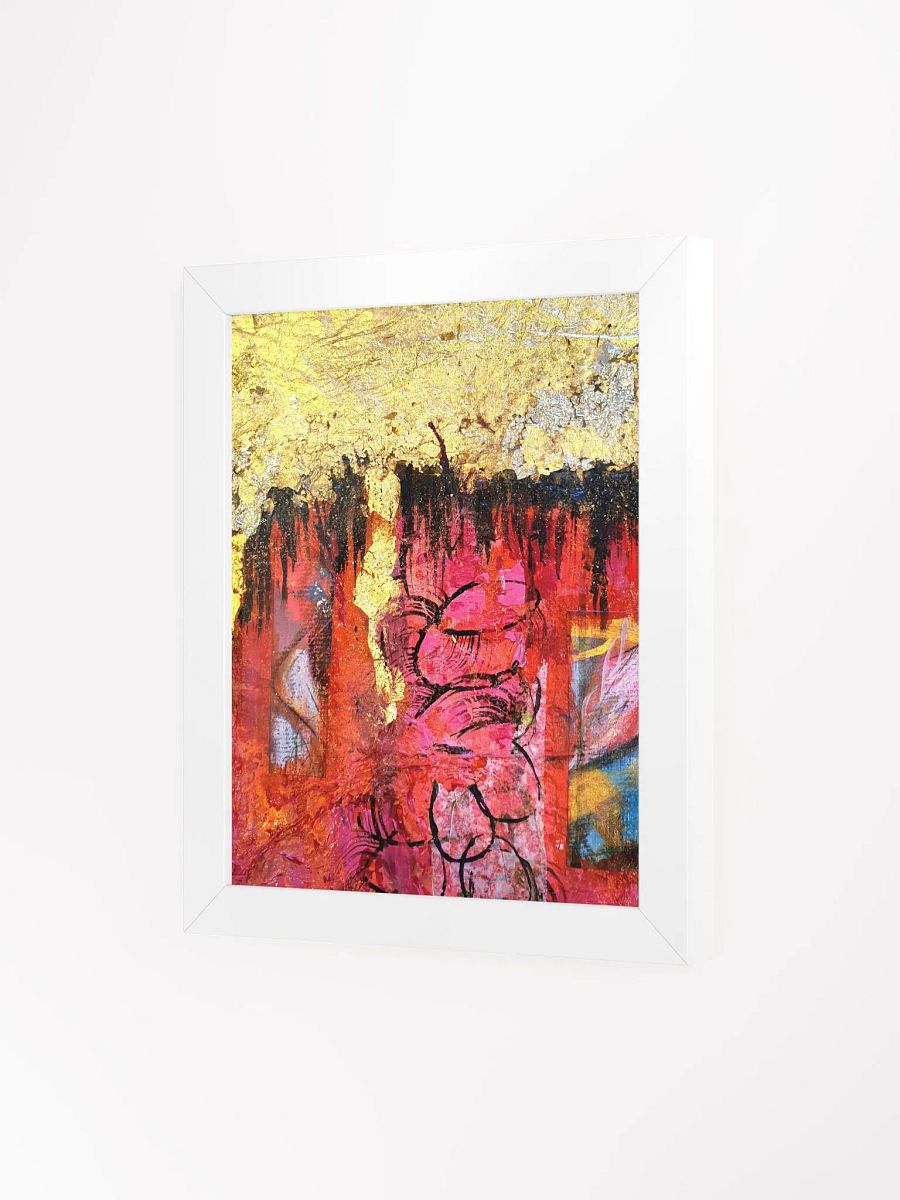 framed print of original artwork by. b.reters gold red product image (27)