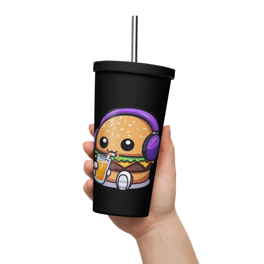 Charming Hamburger Sipping Insulated Tumbler product image (5)