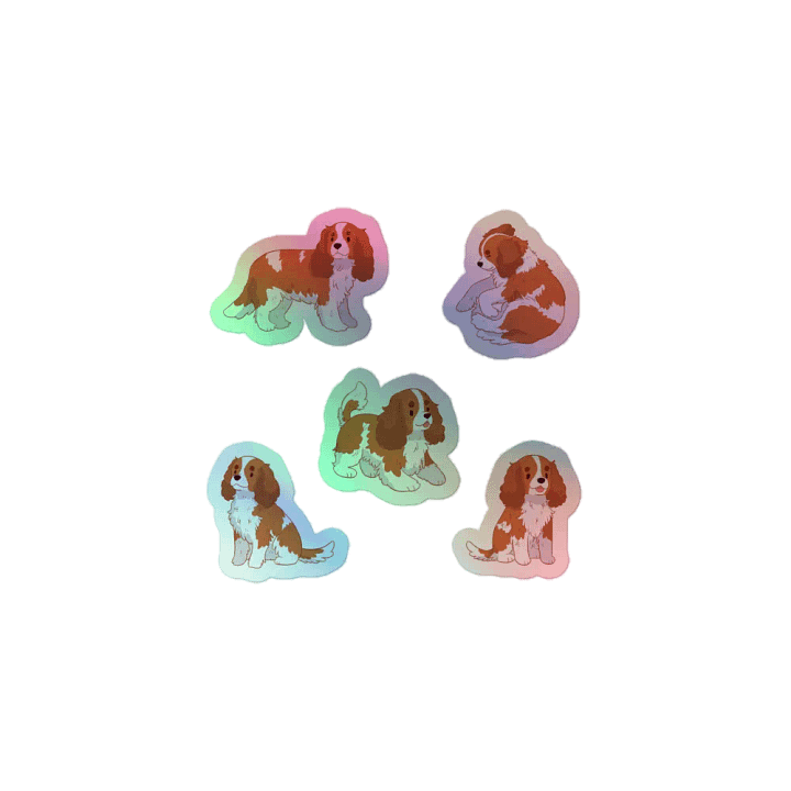 Cavalier King Charles Spaniel Holographic Sticker Set product image (2)