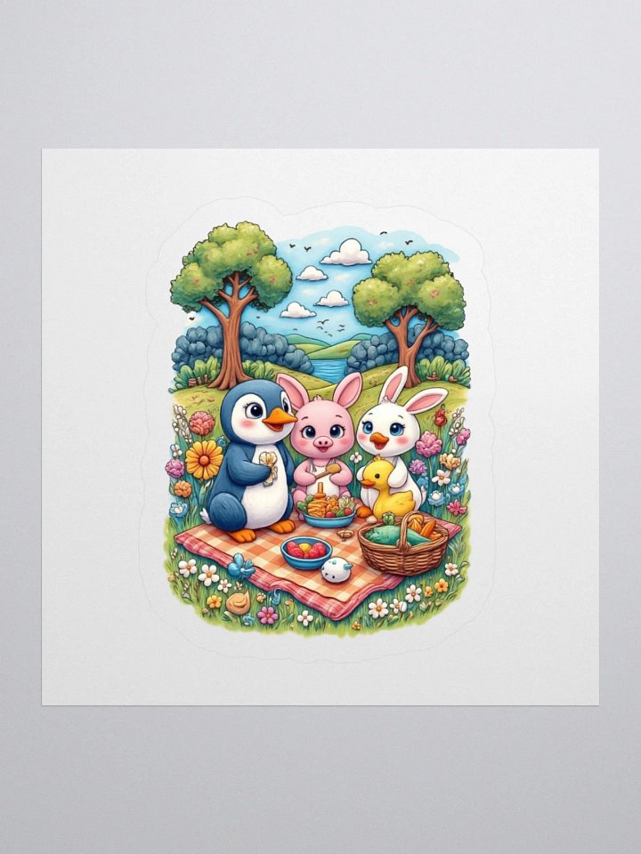 Whimsical Picnic Baby Animal Friends Sticker Set product image (1)