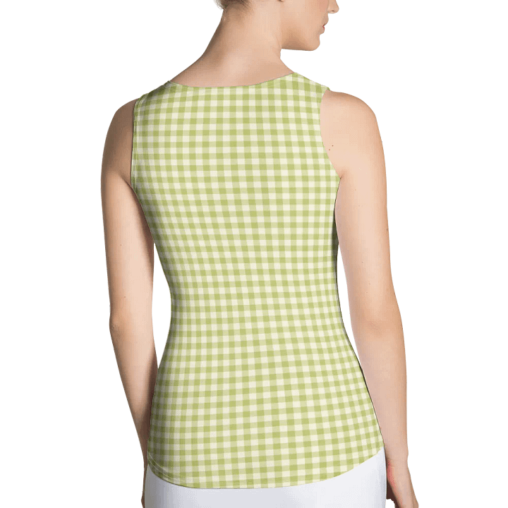ALL-OVER PRINT LIGHT GREEN VINTAGE PATTERN WOMEN'S TANK TOP product image (2)