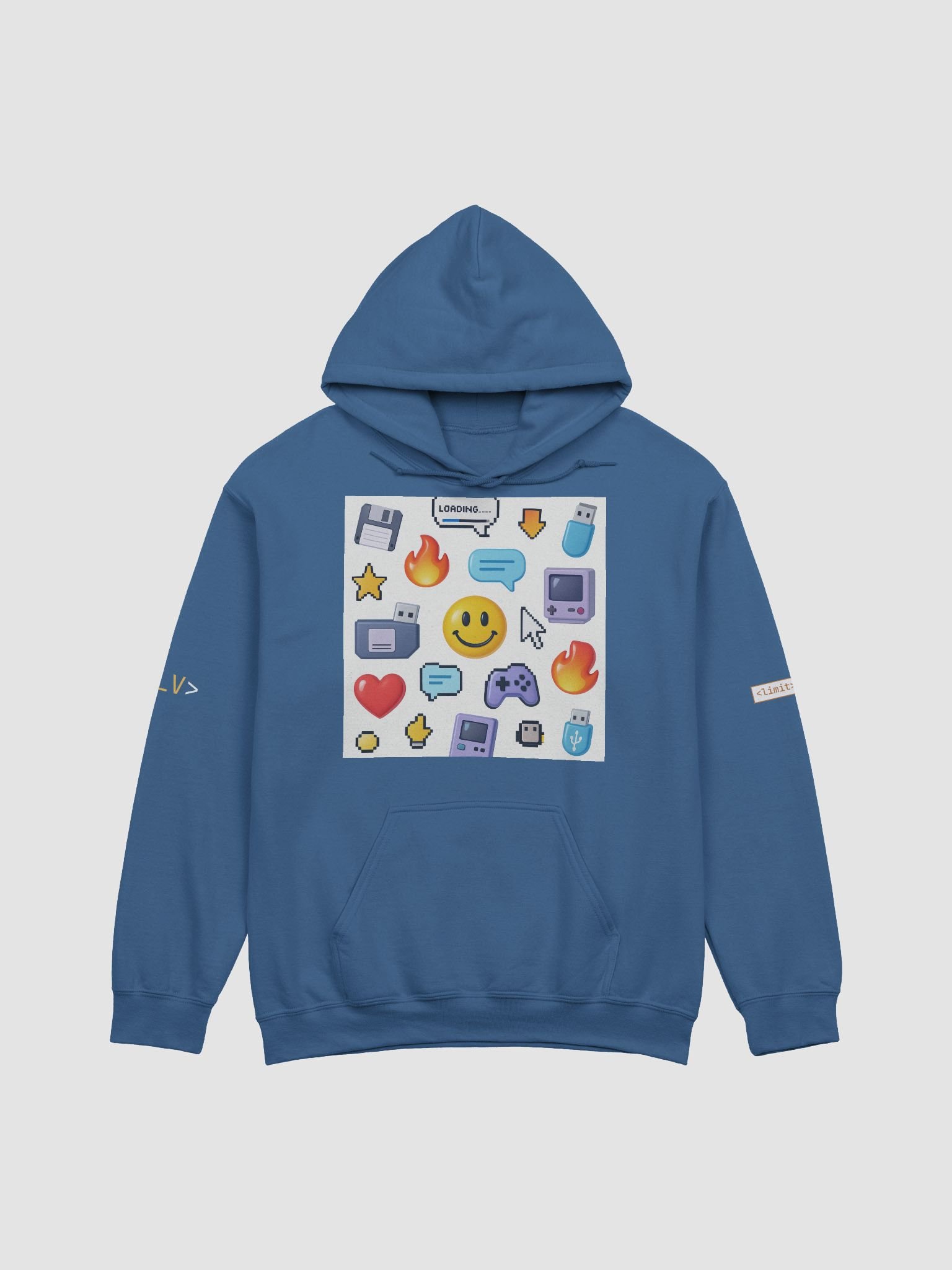 Limitless 90s Glitch Hoodie | Retro Hacker Sweatshirt – Floppy Disk & Tech Vibes product image (1)