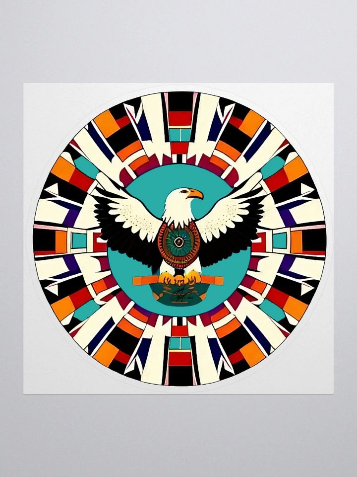 Native Eagle Round Sticker product image (2)