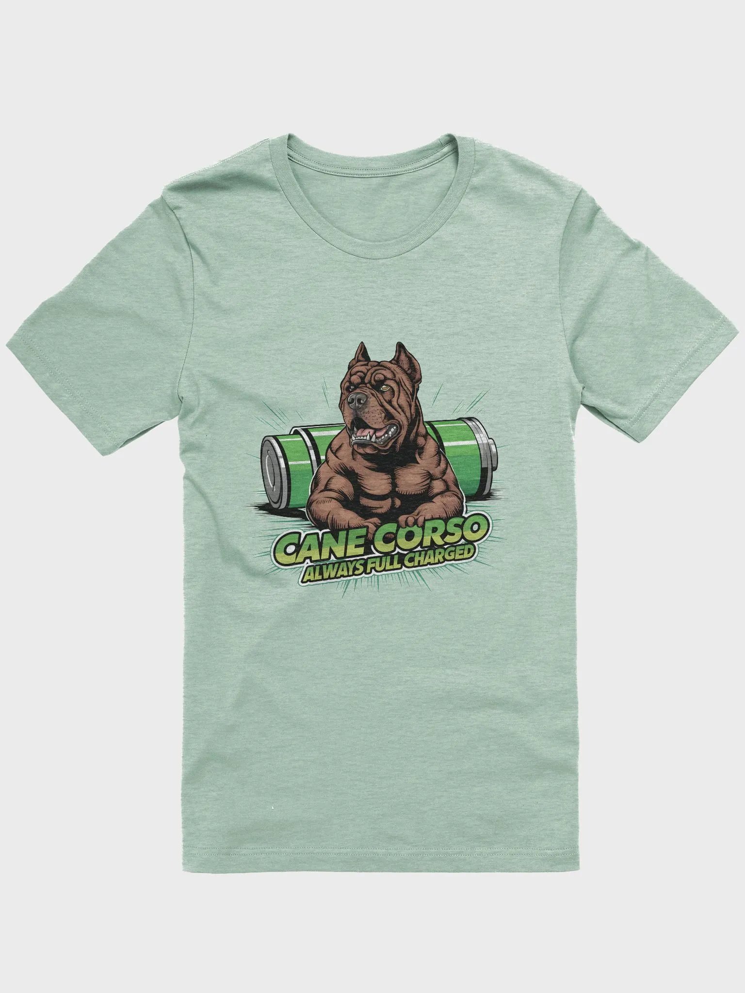 Cane Corso Always Full Charged T-Shirt | High-Energy Dog Lover Apparel product image (1)